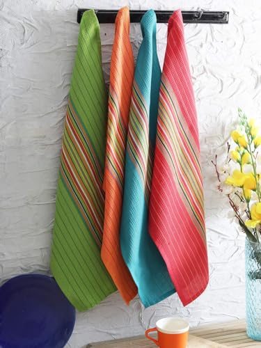 DG Collections 100% Cotton Salsa Kitchen Towels – 8 Pack, Super Absorbent Dish Towels, 16x28 Inch, Lint-Free, Durable Weave – Reusable Kitchen Cleaning Cloths for Home & Restaurants - Image 4