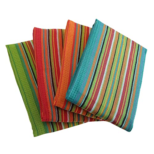 DG Collections 100% Cotton Salsa Kitchen Towels – 8 Pack, Super Absorbent Dish Towels, 16x28 Inch, Lint-Free, Durable Weave – Reusable Kitchen Cleaning Cloths for Home & Restaurants - Image 2