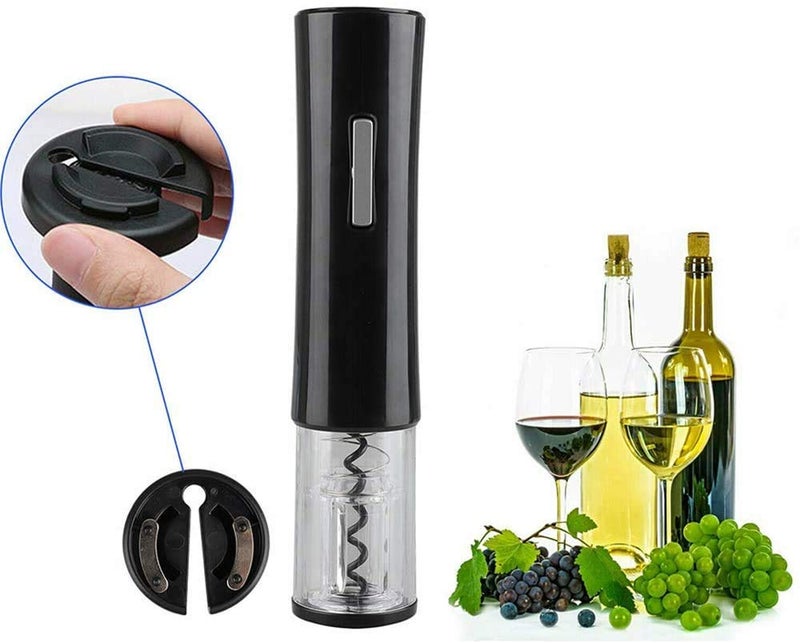 LAVNIK Electric Wine Opener Set Automatic Champagne Wine Bottle Opener LED Light Reusable Corkscrew Gift Set with Foil Cutter Drinking for Kitchen Bar Restaurant Battery Operated Wine Cork Opener Remover Set Multi Color - Image 3