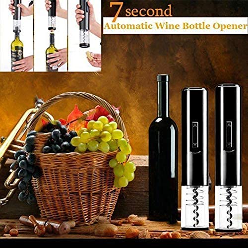 LAVNIK Electric Wine Opener Set Automatic Champagne Wine Bottle Opener LED Light Reusable Corkscrew Gift Set with Foil Cutter Drinking for Kitchen Bar Restaurant Battery Operated Wine Cork Opener Remover Set Multi Color - Image 2