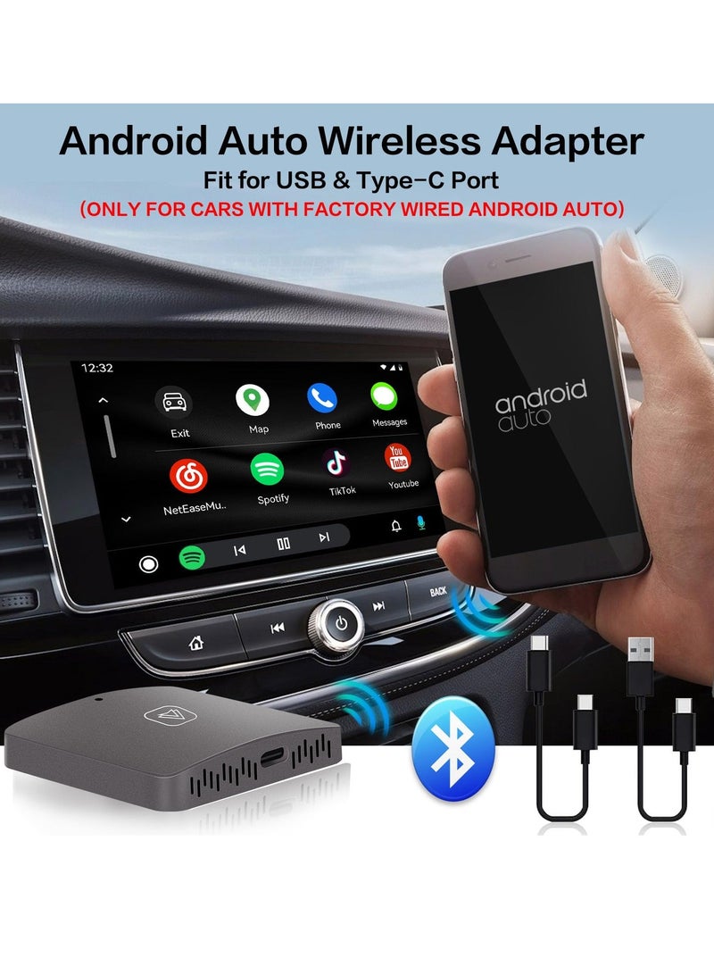 Generic Wireless Android Auto Adapter for OEM Factory Wired Android Auto Cars 5.8Ghz WiFi Plug & Play Easy Setup Wireless Android Auto Dongle for Android Phones Converts Wired Android Auto to Wireless - Image 2