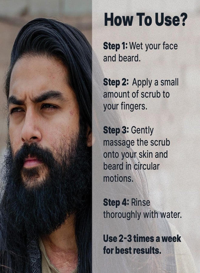 Allman ALL MAN Glow Groom Beard & Face Scrub for Deep Clean Beard Scalp, Reduces Oil, Prevents Acne with Niacinamide & Neem Extract | 100g - Image 5