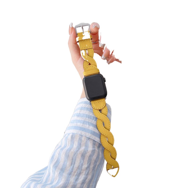 سوار ساعة ذكية باللون أسود قابل للتعديل سوار نايلون حلقي متوافق مع Apple Watch 38/40/41/42/44/45/49mm بملاءمة قابلة للتعديل وحزام بديل - Image 5