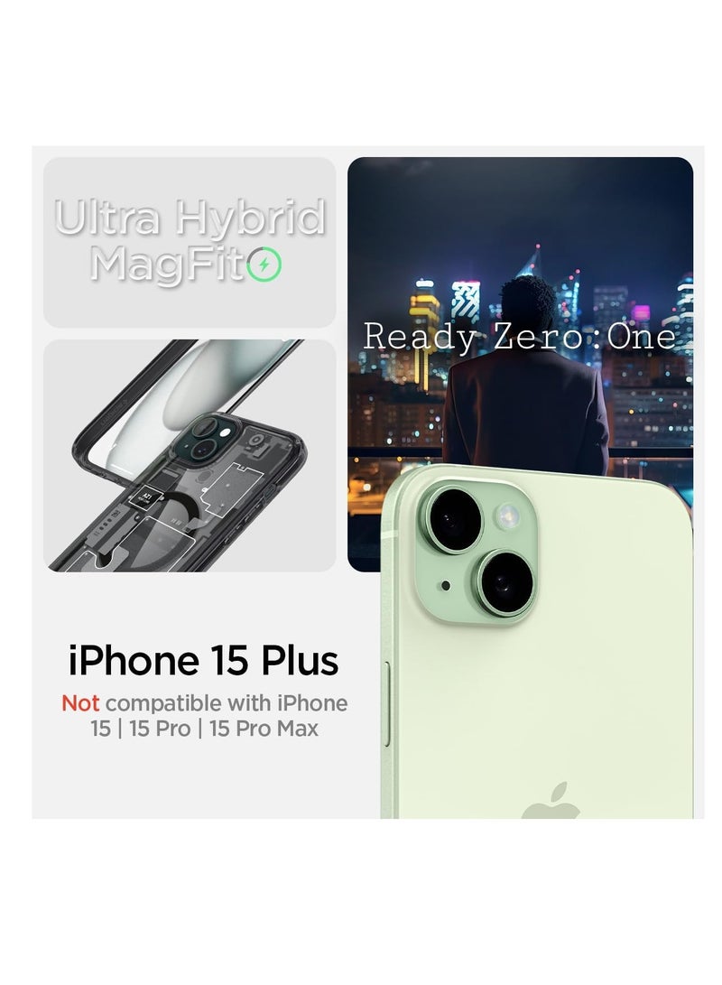 MagFit مغناطيسي هجين للغاية من Spigen مصمم لهاتف iPhone 15 Plus جراب أسود (2023) غطاء متوافق مع MagSafe-صفر واحد - Image 2