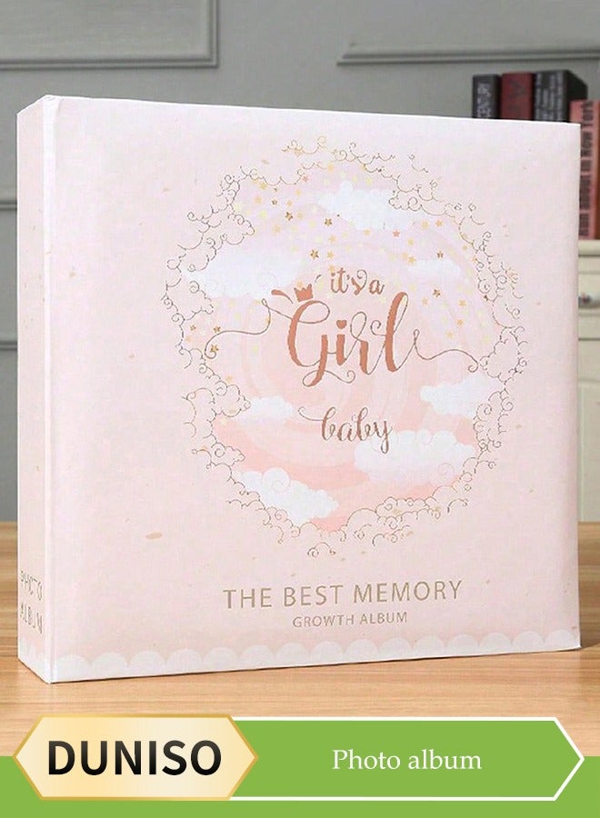 DUNISO Photo Albums，self adhesive scrapbook, magnetic self adhesive photo DIY album, can hold 6 inch photos, suitable for recording family and children's travel, 22.5 * 22 * 5.5cm, 50 pages - Image 1