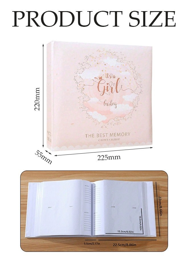 DUNISO Photo Albums，self adhesive scrapbook, magnetic self adhesive photo DIY album, can hold 6 inch photos, suitable for recording family and children's travel, 22.5 * 22 * 5.5cm, 50 pages - Image 2