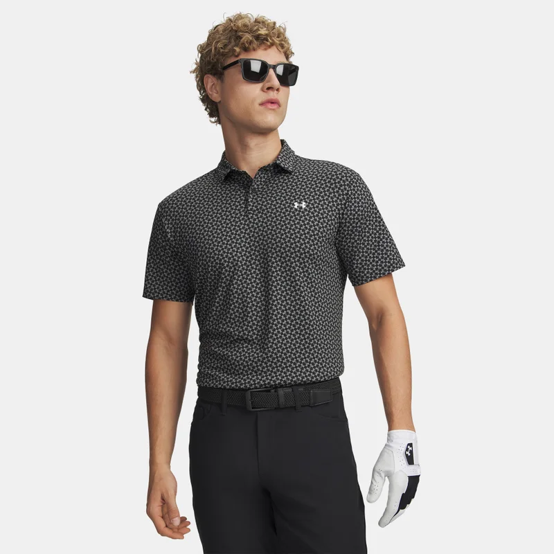 Men's Tee To Green Printed Polo Shirt
