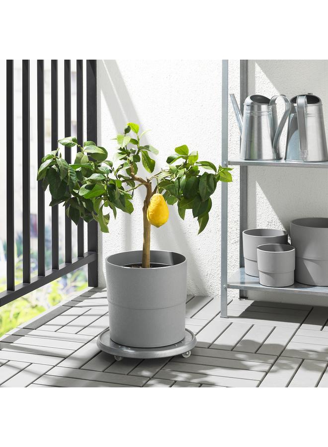 Zaboon Plant Pot, In/Outdoor Grey, 24 Cm - Image 4