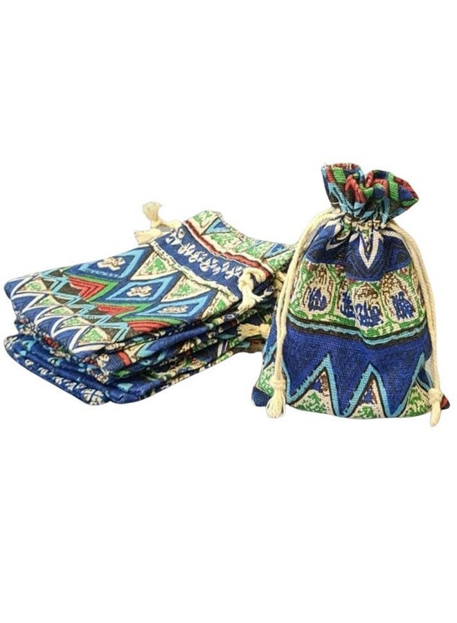 Satyam Kraft SATYAM KRAFT 10 pcs MINI Drawstring stylish Storage Potli pouches for Newyear,Small Jewelries, Money,Paper Notes Women Wallet, Gift Potali,wedding return gift,Women Potali Shagun Pouch, Candy Potali - Image 1