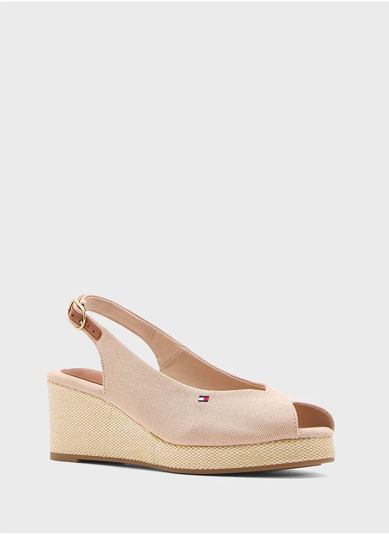 تومي هيلفيغر MID WEDGE SLINGBACK ESPADRILLES