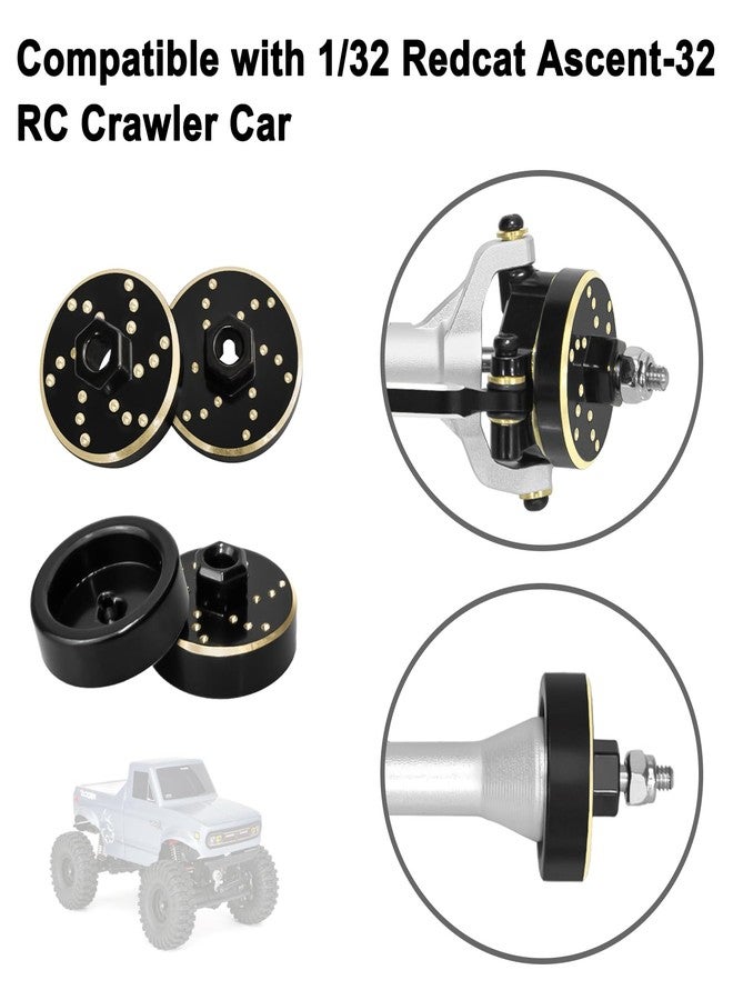LRFHL RC Brass Wheel Weights Brass Wheel Hex Adapter Counterweight RC Upgrade Parts for 1/32 Redcat Ascent-32 - Image 2