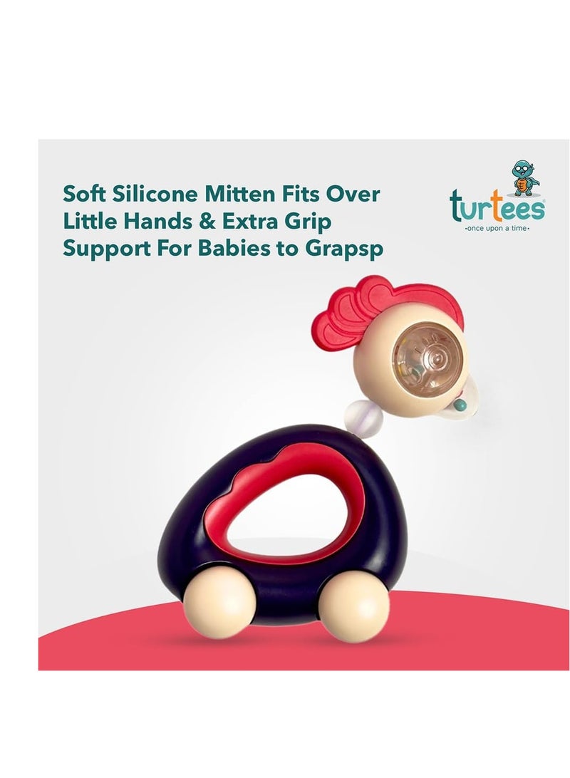 turtees Baby Rattle with soft sound for soothing baby toys BPA Free - Image 4