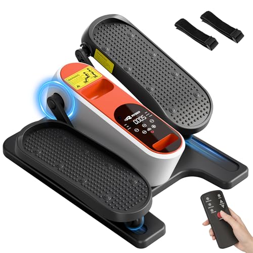 RYGEO Under Desk Elliptical Machine Mini Ellipse Leg Exerciser as Seen on TV Portable Quiet Electric Seated Pedal Exerciser While Sitting for Seniors 12 Speeds Manual Auto Mode for Home Office - Image 1