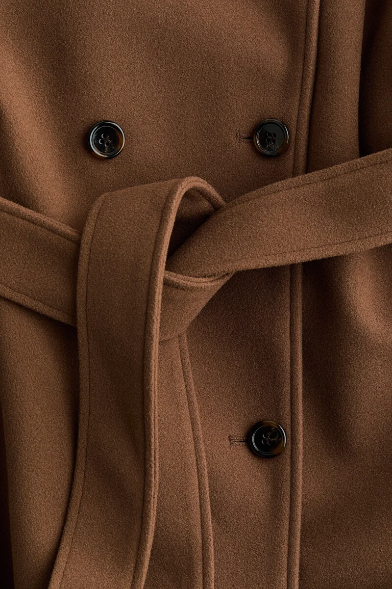 H&M  Oversized funnel-collar coat for Women | Best Price UAE