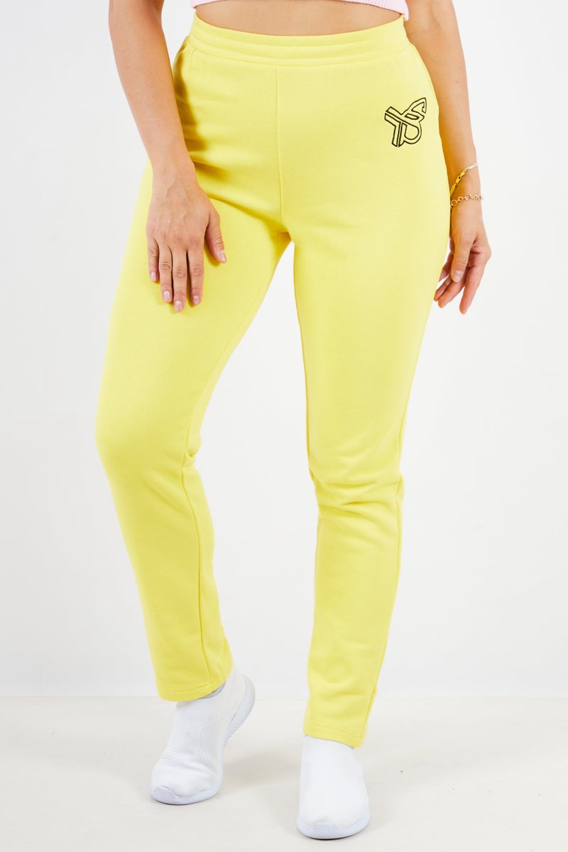 JOHN RICHMOND Women Regular Fit Pull On Sweatpants, Yellow - Image 1