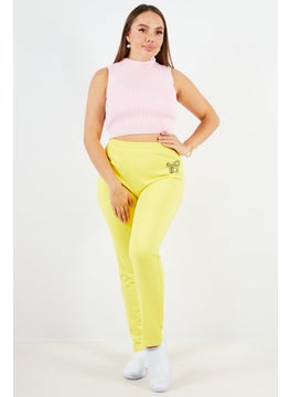JOHN RICHMOND Women Regular Fit  Pull On Pants, Yellow  - Image 4