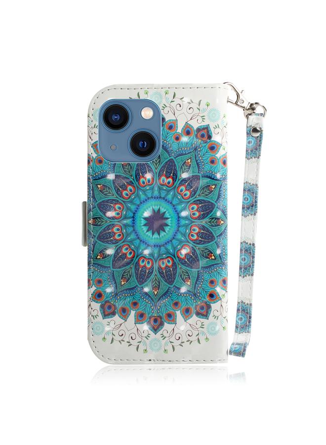 اس-توب جراب هاتف iPhone 14 Plus من الجلد ثلاثي الأبعاد ملون أفقي قابل للطي - Image 3