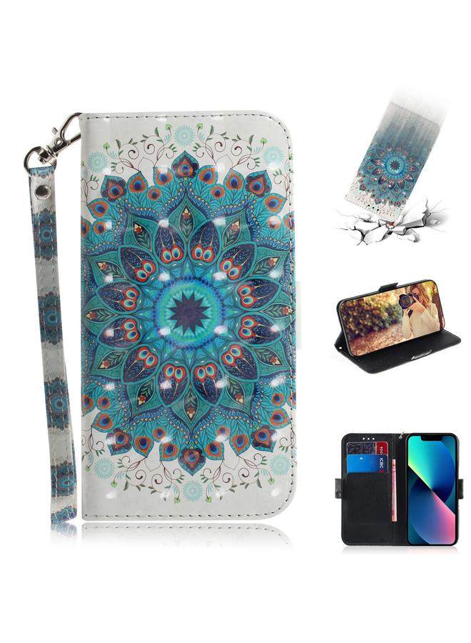 اس-توب جراب هاتف iPhone 14 Plus من الجلد ثلاثي الأبعاد ملون أفقي قابل للطي - Image 1