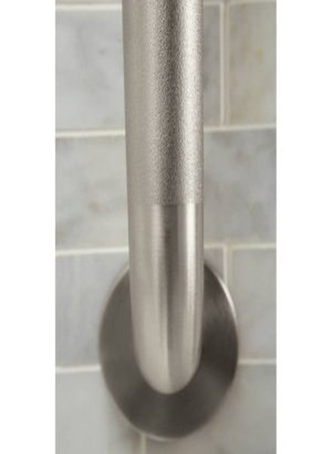 Moen R8742P Bathroom Safety 42-Inch Stainless Steel Bathroom Grab Bar with Textured Grip, Peened - Image 2