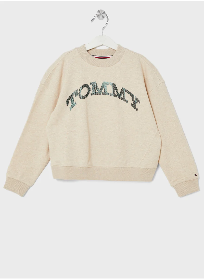 تومي هيلفيغر TOMMY DOT FOIL CN SWEATSHIRT