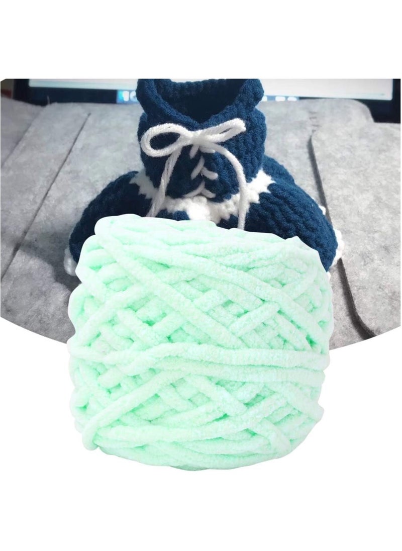 MileMelo 2-Piece Knitting Wool Yarn,Knitting Yarn Coarse Yarn for Crochet, Soft Chunky Yarn for Projects Making Plush Balls Handmade Bags Sweaters Shoes Hats Blankets Scarves Green  - Image 5