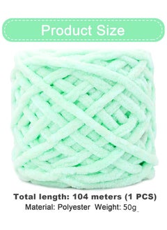 MileMelo 2-Piece Knitting Wool Yarn,Knitting Yarn Coarse Yarn for Crochet, Soft Chunky Yarn for Projects Making Plush Balls Handmade Bags Sweaters Shoes Hats Blankets Scarves Green  - Image 2