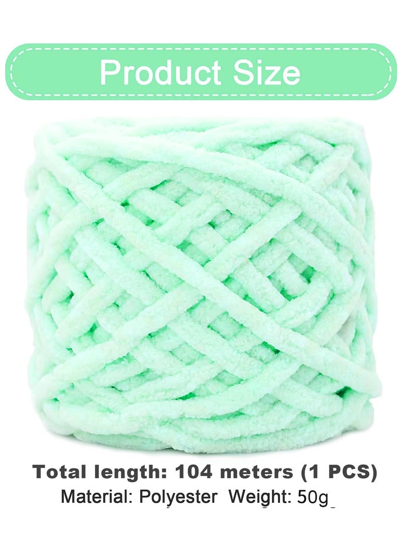 MileMelo 2-Piece Knitting Wool Yarn,Knitting Yarn Coarse Yarn for Crochet, Soft Chunky Yarn for Projects Making Plush Balls Handmade Bags Sweaters Shoes Hats Blankets Scarves Green  - Image 2
