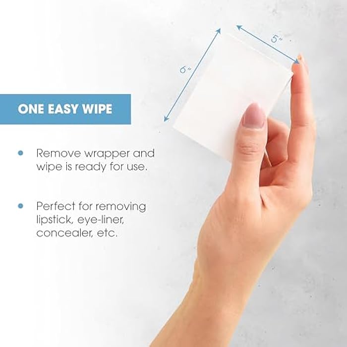 Diamond Wipes Makeup Remover Wipes, Alcohol Free Facial Cleansing with Vitamin E, Case of 50 Face Wipes - Image 5