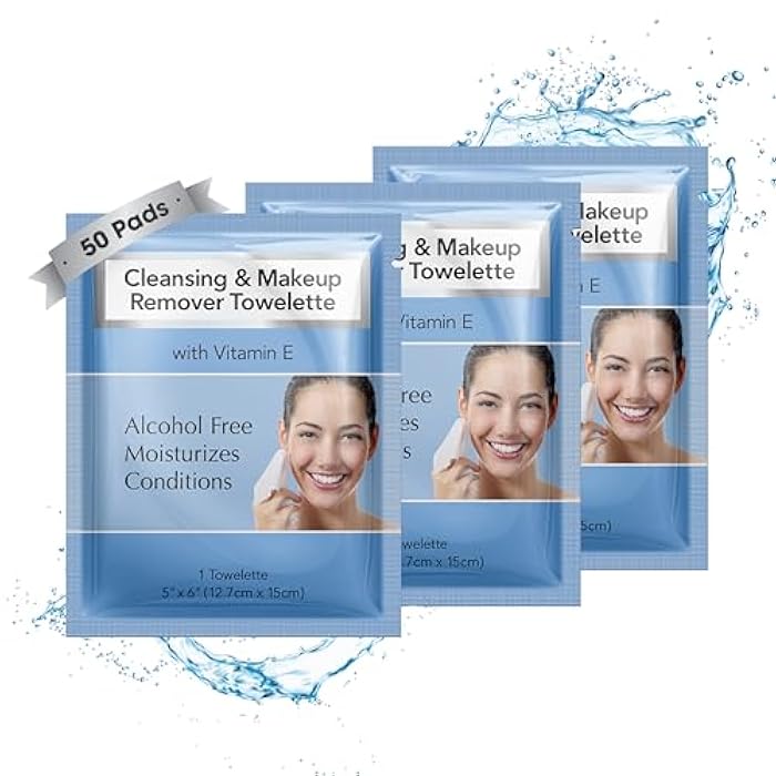 Diamond Wipes Makeup Remover Wipes, Alcohol Free Facial Cleansing with Vitamin E, Case of 50 Face Wipes - Image 1