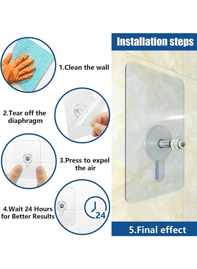 Wall Hooks for Hanging,Adhesive Wall Screws Hanging,Nails for Hanging,(12 pcs Hooks +1 pcs wrench)  - Image 3