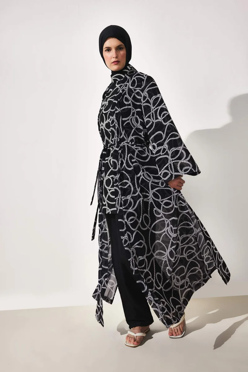 ديفاكتو Regular Fit Printed Burkini Pareo