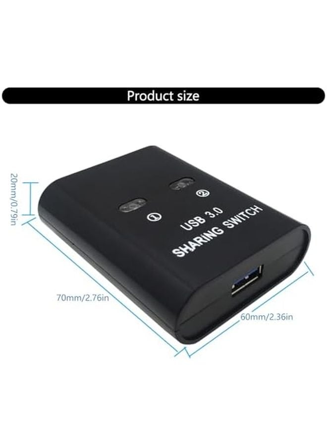 USB Printer Sharing Device 2 Port KVM Switch Splitter Hub Manual Converter 2 In 1 Out - Image 5