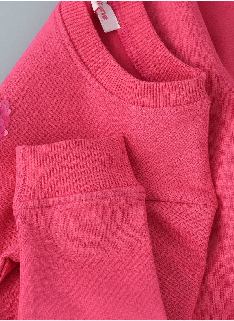 Jelliene - Sweat top with sequins work at front - Image 1