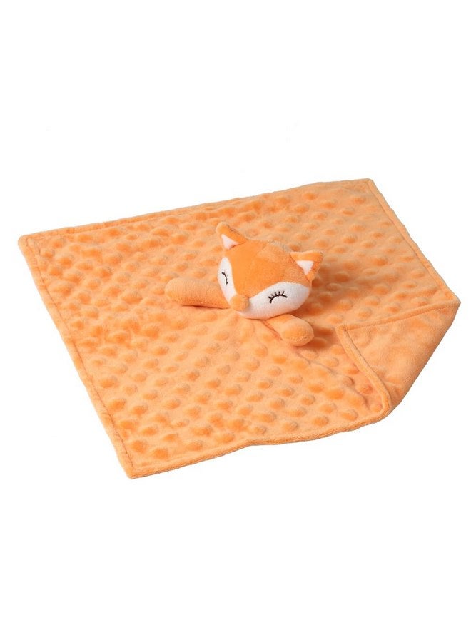CREVENT Soft Plush Animal Face Security Blankets for Boys and Girls, Great Gifts for Birthday Baby Shower (Orange Fox Lovey +10"X10" Tag) - Image 3