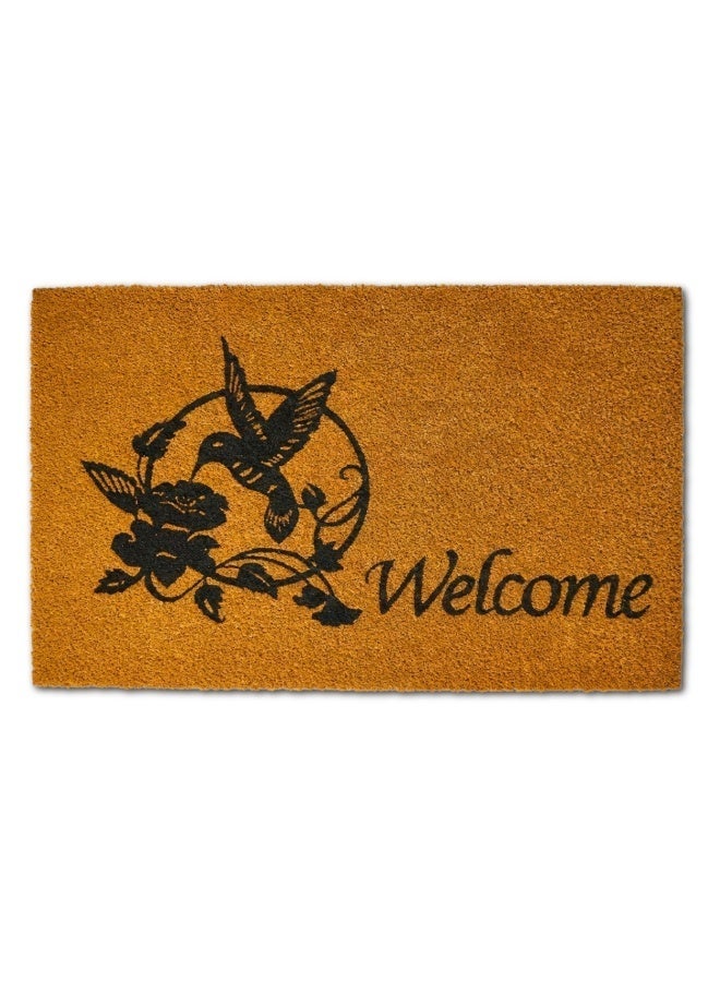 Smile Printed Coir Doormat, Heavy Duty Anti Slip Entrance Mat Outside, Front Door Rug, Dirt Trapper Rubber Backed Doormat, Mats For Front Door, Back Door Mat - Image 2