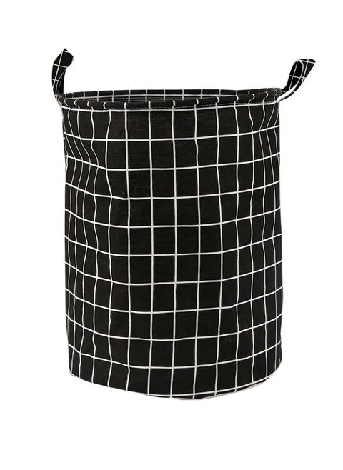 Foldable storage basket with handles for laundry, toys, bags, bathroom storage container, waterproof fabric cotton