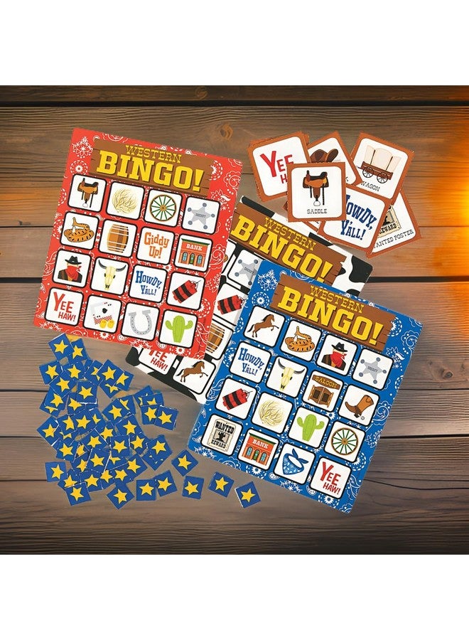 Fun Express Western Bingo Game Set - 22-Piece Cowboy & Cowgirl Themed Bingo Game Perfect for Family Gatherings Birthday Parties Classroom Activities and Western-Themed Events - 22 Pieces - Image 2