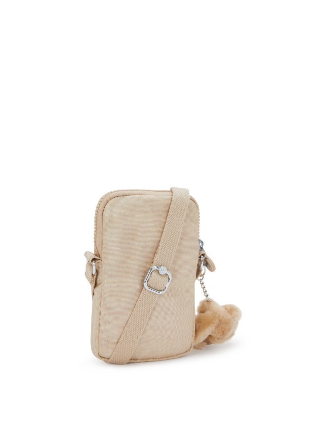 kipling Tally Phone Bag with Adjustable Crossbody strap Sparkled Beige - Image 5