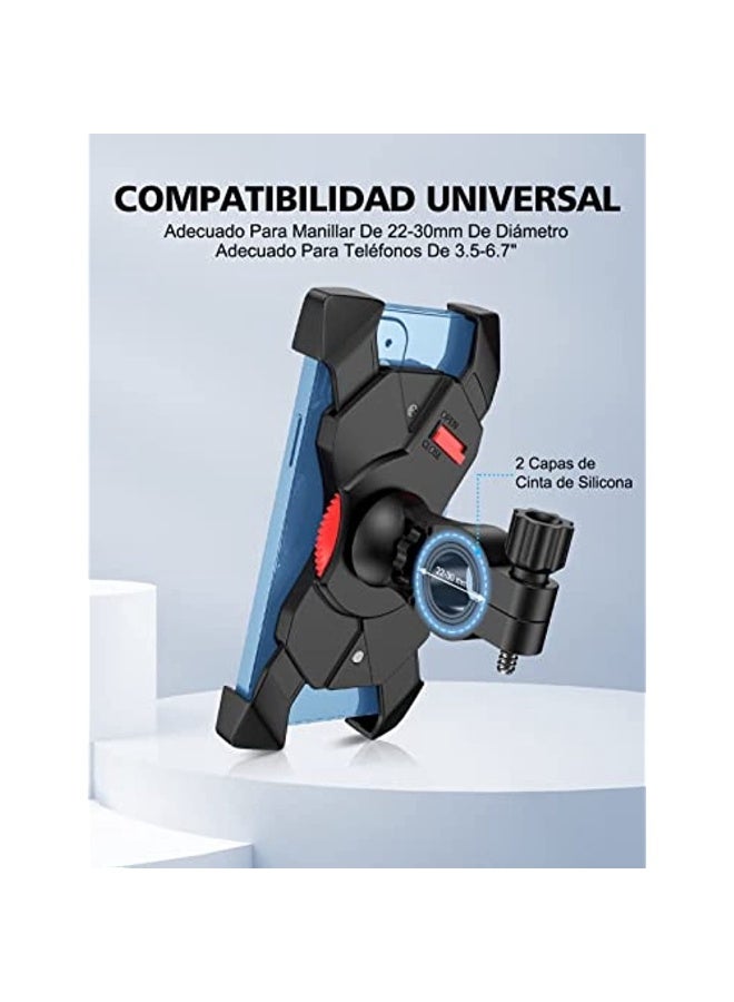 Generic Bicycle Mobile Stand 360 ° Rotation  Anti-Vibration】 Universal Motorcycle Mobile Holder Bicycle Mobile Phone Holder Compatible With Iphone 14 Pro Max/14 Pro/13 Pro/Samsung - Image 3