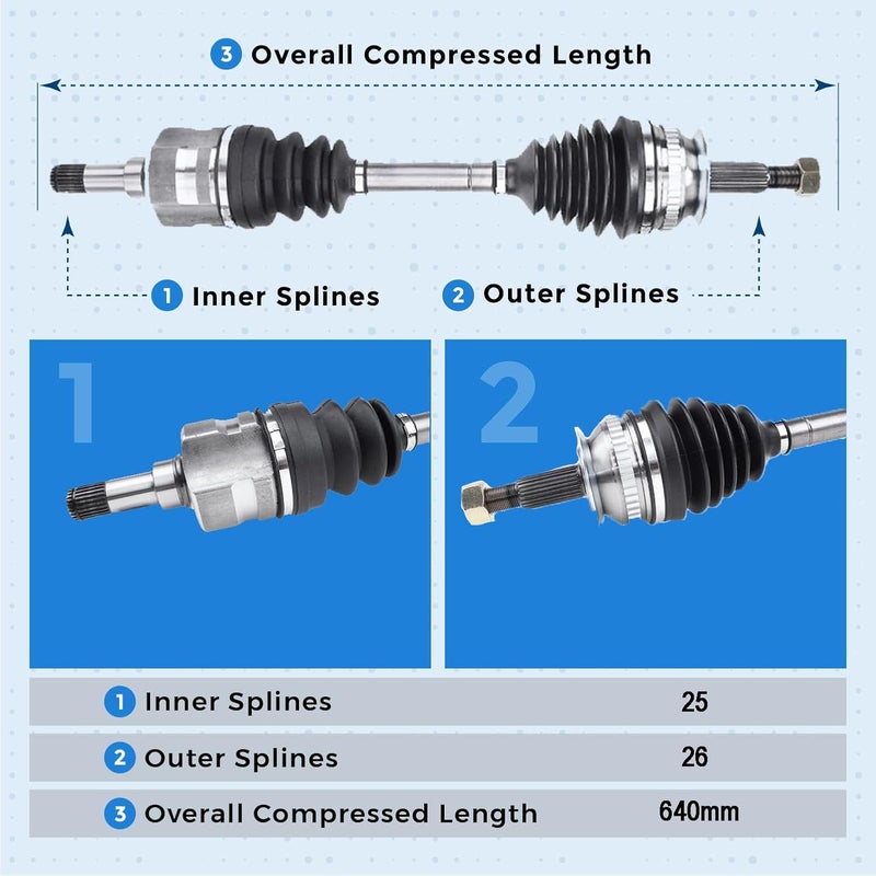 Bode-man Bodeman Front Left CV Axle Assembly for 1996-2007 Grand Voyager, Caravan, and Town & Country - Image 5