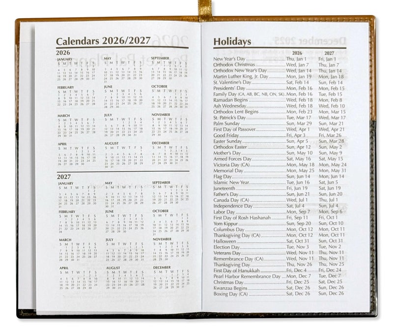 BookFactory 2026 Weekly Pocket Calendar 2026 Weekly Calendar 2026 Planner Agenda Organizer with Notepad (CAL-2026-POCKET(Organizer)) - Image 4