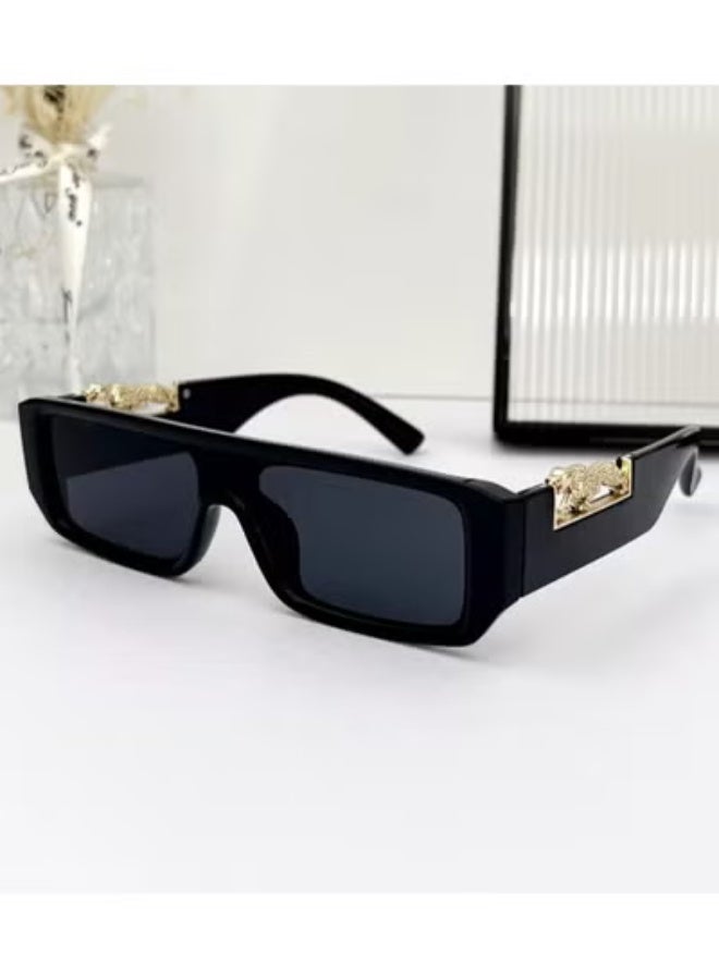 POLITE Luxury Brand Cheetah Style Black Sunglass for Women Trendy Cheetah Fashion Sunglass - Image 2