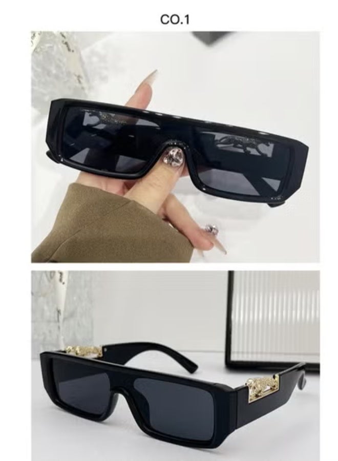 POLITE Luxury Brand Cheetah Style Black Sunglass for Women Trendy Cheetah Fashion Sunglass - Image 3