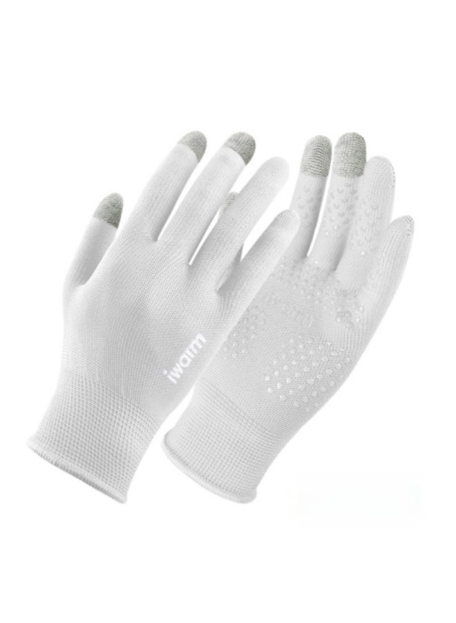 2 قطعة من قفازات الظلال الشمسية العالمية - شاشة تعمل باللمس ودية ، تنفس ، لمس بارد ، قبضة غير انزلاق ، مناسبة للقيادة ، المشي لمسافات طويلة ، ركوب الدراجات ، ومع وظيفة حماية الأشعة فوق البنفسجية - Image 2