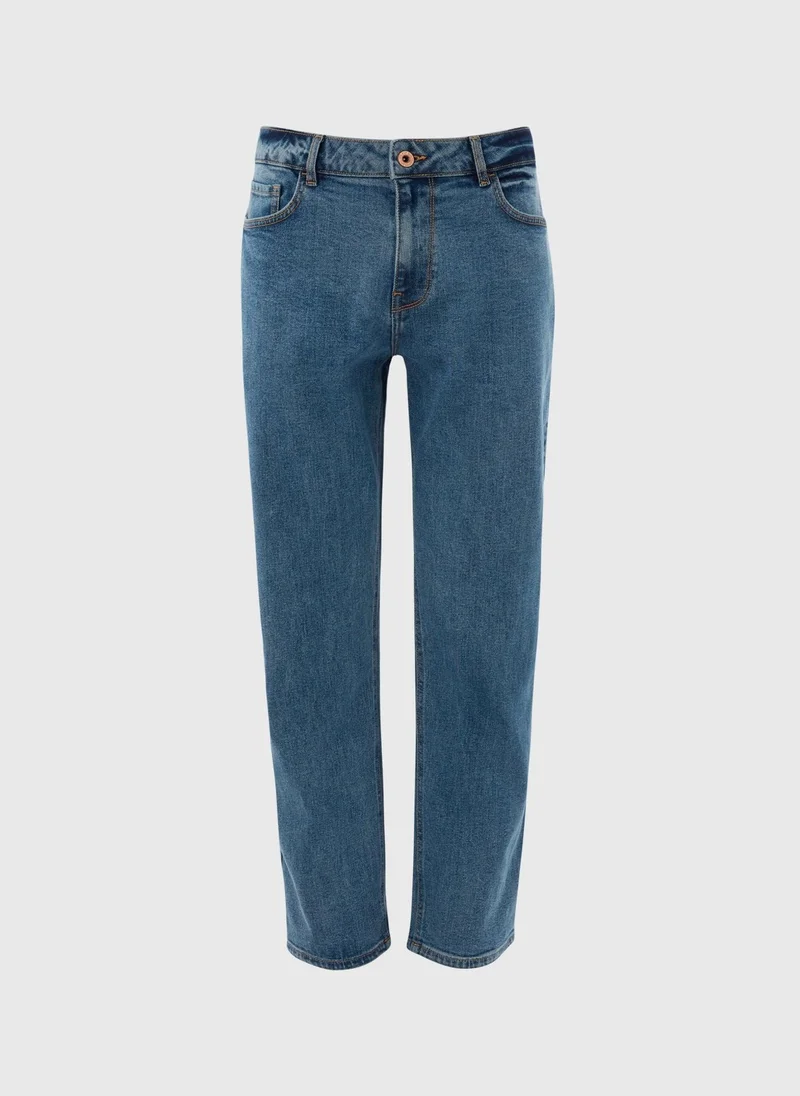 Matalan Blue Vintage Relaxed Fit Jeans