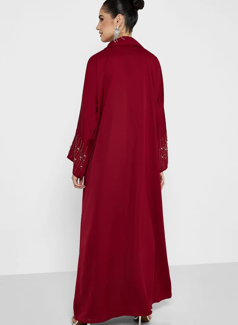 Khizana Embellished Detail Abaya With Inner & Sheila