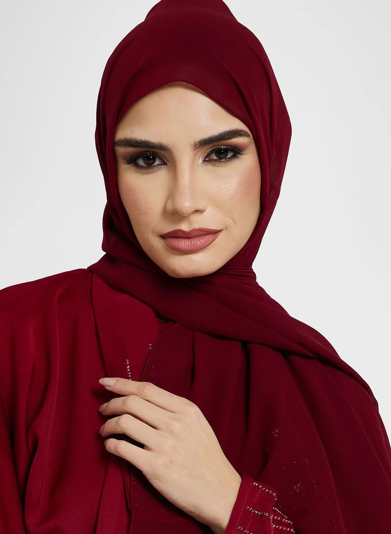 Khizana Embellished Detail Abaya With Inner & Sheila