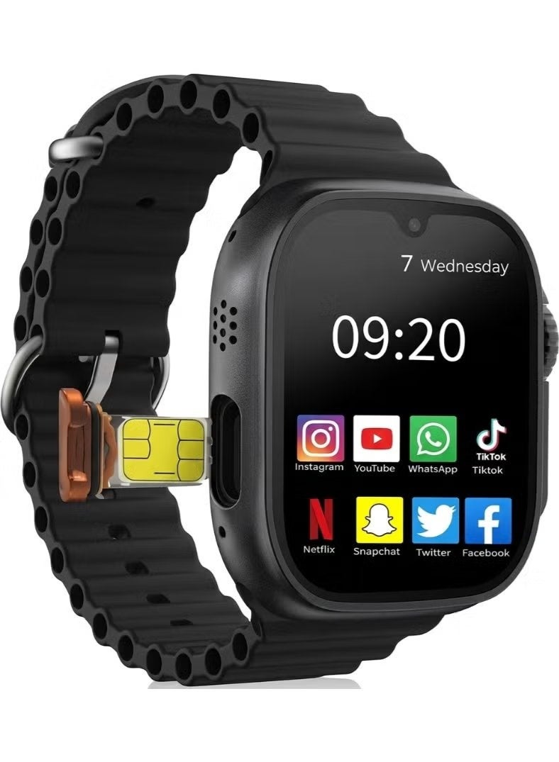 Smartbarry C92 Max Android Smartwatch SIM Support, 1.75” HD Touch Screen Smart Watch, Android OS Wearable, Fitness Tracker, Heart Rate Monitor, GPS, Bluetooth Calling, Waterproof Sports Smartwatch - Image 2