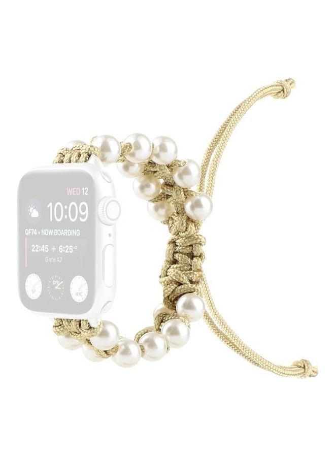 NIBEMINENT Replacement Watchband For Apple Watch Series 7/6/5/4/3/2/1/SE 38/40/41mm Yellow  - Image 1