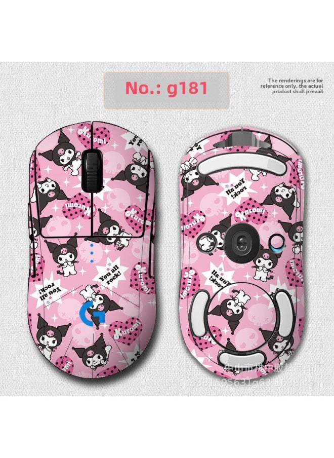 Generic - Anti-slip Mouse Stickers Logitech GPW One Or Two Generation GPROX Special All-inclusive Sweat-absorbent Anti-sweat Hand Stickers Lizard Skin-Color:GPW Generation [181]] - Image 1